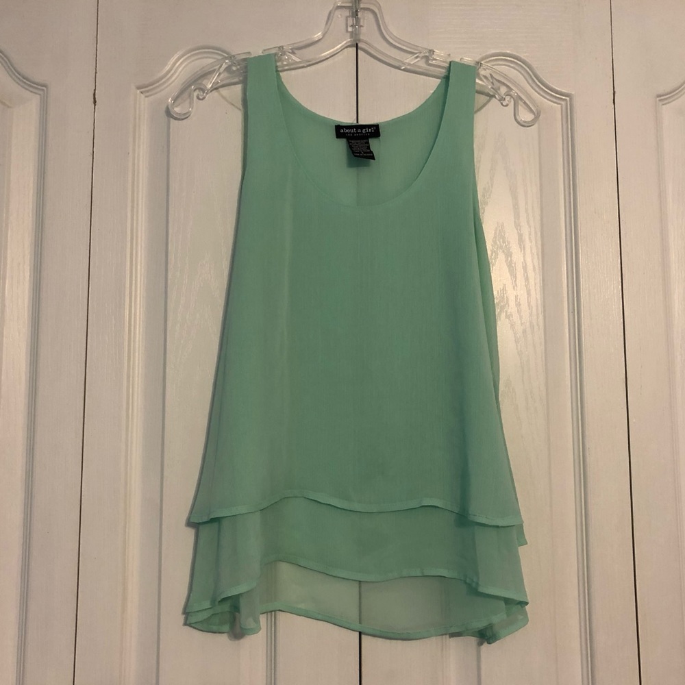 Mint green tank top